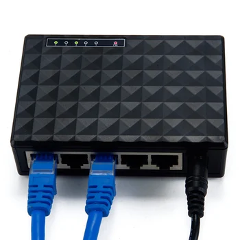 Sieťový Rozbočovač Gigabit LAN Exchange Desktop Switch 5-Port Ethernet Adaptér Mini