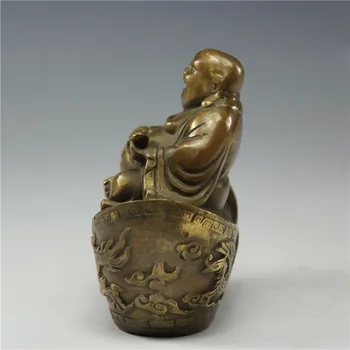 Meď ingot, Maitreya Budha, Antik, urobiť staré sochy Budhu, Boha bohatstva, plavidlá, darčeky, ozdoby, bronz, mier
