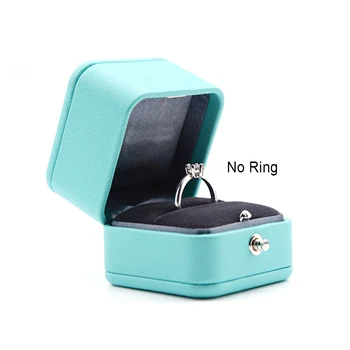 Európsky Štýl Skladovanie Krúžok Box Organizátor Svadby Navrhnúť Šperky Prípade Diamond Darček Umelé PU Romantický Držiteľ Zapojenie
