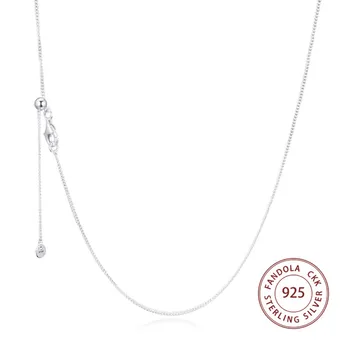 Autentické 925 Sterling Silver retiazky Náhrdelníky pre Ženy Odkaz Náhrdelník Jemné Šperky Accesorios Mujer