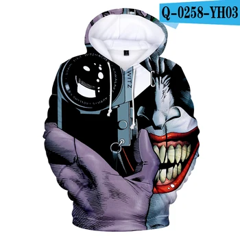 2020 Osobnosti Joker 3D Hoodies Muži/ženy, Tepláky, Mikiny Tlačené Vysoko Kvalitné Pulóver s Kapucňou Kabát Zábavné Mužov Hoody
