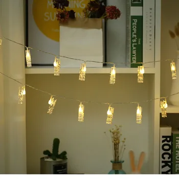 1,5 m 10 LED Foto Klip Lampa String Svetlá Baby Sprcha Dekorácie na Svadby, Narodeniny, Party Romantický Album, Klip Svetlá