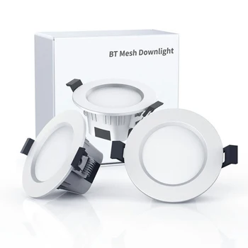 Smart WiFi Downlight Bluetooth Lampa RGBW Stmievateľné Spot Light APLIKÁCIU Diaľkové Ovládanie Osadený 4,5 W LED Žiarovky Biela/Teplé Svetlo