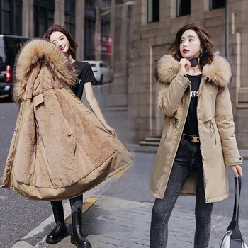 Zimná bunda ženy Vetrovka Bublina Kabát s kapucňou Nadrozmerná zips, Bavlna M-6XL kórejský štýl Nové Módne prešívaný opravy teplé oblečenie