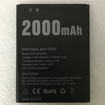Pôvodné 2000mAh Batéria pre Doogee X50 Vysoko Kvalitné mobilné telefónne Náhradné Batérie Batérie