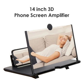 ALLOYSEED 14 palcový 3D Displej Telefónu Zosilňovač Prenosné Mobilné Kino Zobrazenie Zväčšenej zväčšovacie sklo Expander pre iPhone