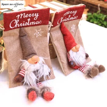 Darčekové Tašky Vianočné Ozdoby Cartoon Bábiky silvester Dekorácie Nádherné Dekorácie, Cukrovinky, Skladovanie Tašky Pre Rodiny