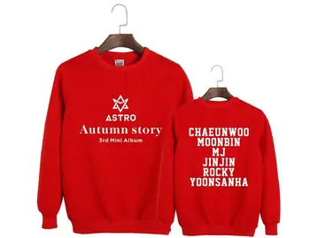 Astro jeseň príbeh album istom členskom meno tlač o krk pulóver hoodies kpop k-pop módne unisex voľné mikina