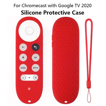 2021 Silikónové Diaľkové Ovládanie Kryt Pre Chromecast S Google TV Hlas Diaľkové Anti-Stratený Prípad Chromecast Dropship