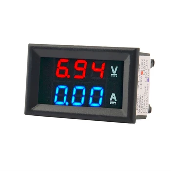 Voltimeter amperimeter 100V 50A Digitálnych DC Červená Modrá voltmeter Panel M0073