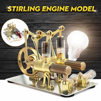 Mini Stirling Motor Tepla Pary Vzdelávania Dvojitý Motor Model Vedeckých Energie Experimentálne Hračka