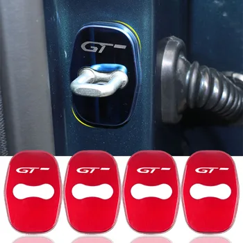 Auto Door Lock Dekorácie hrdze ochrany Nehrdzavejúcej Ocele Plastový Kryt prípade Peugeot GT 208 308 408 508 2008 3008 príslušenstvo
