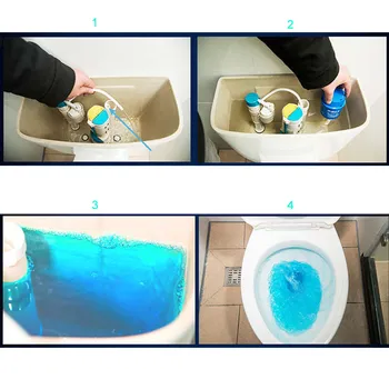 Wc Čistič Magic Automatické Spláchnutie Wc Čistič Helper Modrá Bublina Čistenie Deodorizes Kúpeľňa Nástroje @Q