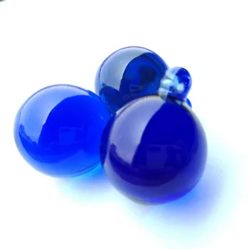 6pcs/veľa 30mm Modré Crystal Glass Magické Gule, Hladké Oblasti Prívesky Na Vianočný Stromček Visí Potreby, Domáce Dekorácie