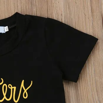 Móda 2ks Batoľa Detský Baby Girl Krátky Rukáv T-shirt Topy + Denim Šortky, Nohavice, Oblečenie Ležérne Oblečenie Set