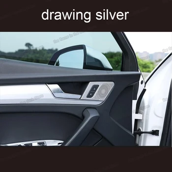 Lsrtw2017 pre Audi Q5 2018 2019 2020 2021 Dvere Auta Rukoväť Zvuk Čalúnenie Panel z Nehrdzavejúcej Ocele Interiérové Doplnky Chrome Auto