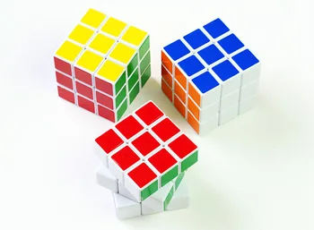 6 Farieb 3x3x3 Plastové Puzzle Kocky Magic Cube Vzdelávacie Hračky Vývoj Mozgu Hračka Detí, Darček k Narodeninám