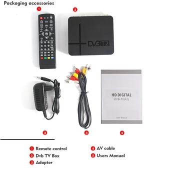 DVB-T2, DVB-T, HD Digital Terrestrial TV Prijímač, Tuner Receptor MPEG-2/-4 DVB T2/T H. 264 Set-Top Box Pre Európu/ruština/Columbia
