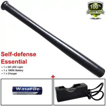 Taktické Stick XPE O5 3 Režimy Led Baterka Baseball Bat sebaobrany Led Flash Light Lampy Baterky + 18650 Batérie + Nabíjačka