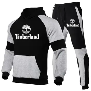 Vysoká kvalita značky Timberlan hot predaj športového oblečenia pre mužov s kapucňou polar fleece teplá mikina + nohavice, pulóver jeseň a v zime sp