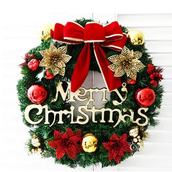 Vianočný Veniec Vianočný Stromček Kolo Bell Dekor Ručne Elegantné Dovolenku Veniec Stenu Vianočné Dekorácie