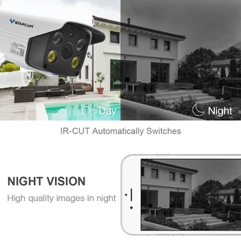Z Európy Vstarcam C18S 1080P Wifi IP Kamera Farebná Nočné Videnie 2MP Nepremokavé Vonkajšie Sirény Alarmu Bezpečnosti Zvuku Fotoaparátu