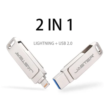 JASTER USB 3.0 Pero jednotky Voor Iphone 6/6 S/6 Plus/7/7 Plus/8 /X Usb/Otg/Lightning 2 V 1 Pen Drive Voor Ios Externe Opslagappara