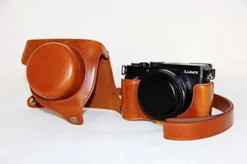 Kožené Pevného Fotoaparát prípade, taška na Rukoväť, popruh pre Panasonic LUMIX LX100/LX100 Mark II