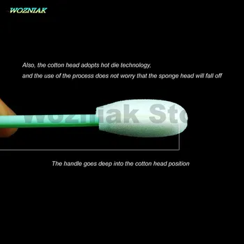 Wozniak Anti-statické hubky stick Čistenie stick Savá bavlnená tampón palice Mobilný telefón, LCD vykonáva plastové hlavu čistenie