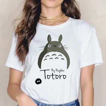 Totoro t shirt Hayao Miyazaki cartoon ženské oblečenie femme Anime Ducha Preč tričko Štúdio Ghibli t-shirt Anime Japonské ženy