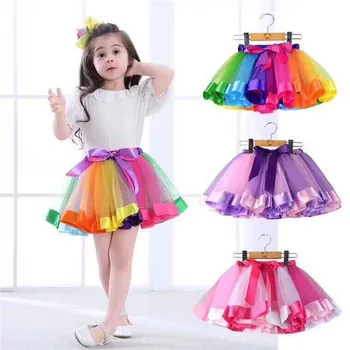 Matka, Dcéra, Dievča Ženy Rainbow Sukne Dospelých, Deti Tutu Tanec Balet Sukne Multicolour Spodnička Tylu Sukne 2020 Nové