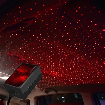 USB Universa Automatické Otáčanie LED Auto Strechy Star Nočné Svetlo DJ, Disco Stage Laserový Projektor Lampa Pre Svadobné Home Party Decor