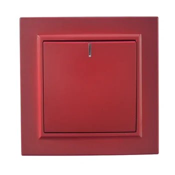 Light switch 1 gang 1 spôsob ukazovateľ Európskej normy DIY Dekoratívny nástenný spínač 10A 250V legrand Schneider EP-03 Rose Red