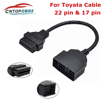 OBD2 kábel Kábel Adaptéra pre Toyota 22 Pin to16 Pin Žena OBD 2 OBDII Konektor kábel Adaptéra Auto Diagnostický Kábel pre TOYOTA