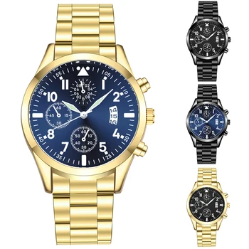 2020 Módne Pánske Hodinky Quartz Klasické Čierne Náramkové hodinky z Ocele Pás Luxusný Kalendár Business Sledovať Darčeky pre Mužov