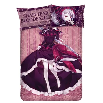 Japonské Anime Overlord Shalltear Bloodfallen Luxusná Posteľná Bielizeň Sady Moderných Kráľovná Posteľná Bielizeň Twin Set Plný Kráľ Teplú Posteľ, Obklady Domov