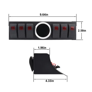 Réžia prepnúť panel s ovládaním a Zdrojový Systém Červené Zadné Svetlo Prepínače Panel pre Jeep Wrangler JK & JKU 2007-2018
