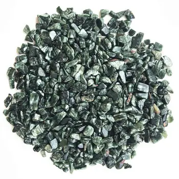 5-7mm Prírodné Zelené Charoite Kamene Seraphinite Štrku Crystal Čipy Kameň Vzor Prírodné Kryštály Kremeňa 50g