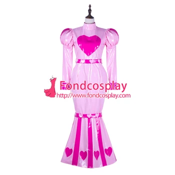 Sissy slúžka pvc šaty uzamykateľné Jednotné cosplay kostým šitý na Mieru[G2255]
