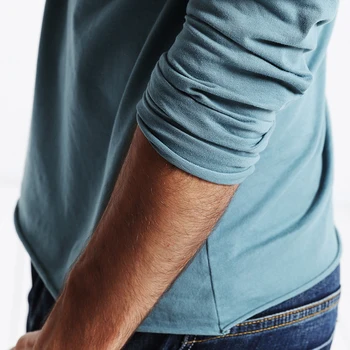 SIMWOOD 2020 Nový Príchod jari dlhý rukáv t shirt mužov príčinné móda mladých bavlna Tričká Topy Tees Plus Veľkosť TL3505