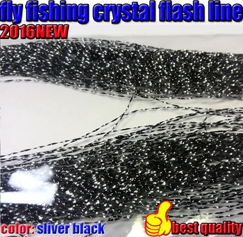 2016NEW fly rybárske crystal flash linka 10 taška/veľa prípravok vlasec lákať line fly rybárske viazanie materiál závit dĺžka je 30 CM
