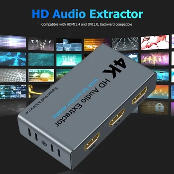 4K HD Audio Zariadenia S HD Splitter HD, HD + Audio Prevodník S SPDIF+3,5 mm Stereo Jack HDMI Splitter 2021 Hot Predaj