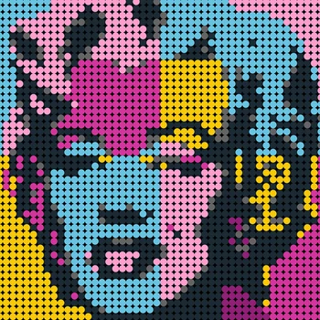 Marilyn Monroeed Moc Tehly Pixel Mozaikové Umenie výtvarné Umenie DIY Stavebné Bloky Maľované Pozadia Dekorácie Deti Hračky, Darčeky