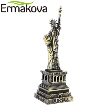 ERMAKOVA Starožitné Bronzová Socha Slobody Replika Kovový Model Amerického New York Figúrka na Svete Slávny Orientačný bod Architektúry