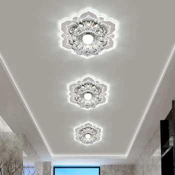 Moderné LED Svietidlá Kvet-tvarované Crystal Bodové Svietidlá Zabudované Stropné Tvorivé Chodby, Obývacej Izby, Spálne