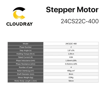 Nema 24 Stepper Motor 60 mm 2 Fázy 2.2 N. m 4A Stepper Motor 4-viesť Kábel pre 3D tlačiarne CNC Gravírovanie Frézovanie Stroj
