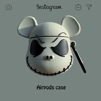 3D animovaný Slúchadlá Prípade AirPods Bluetooth Headset Box Pre airPods 1 2 Cramophone Kryt Vzduchu Podd Príslušenstvo Pár Prípade