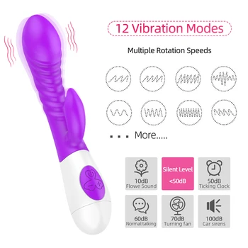 Nové Rabbit Vibrátor pre ženy G-Spot Vibrátor Duálny Vibrátor Vaginálne Klitorálny masér Žena Masturbator Sexuálne Hračky pre Dospelých Žien