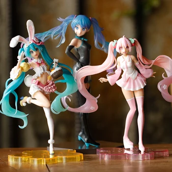2020 nových 23 cm Anime Hatsune Miku Ružová Sakura ghost Miku PVC Akčné Figúrky Dievčatá Model Hračky Zbierať darčeky pre dievčatá