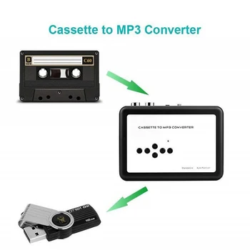 Kazetové Pásky do MP3 Konvertor USB Kazeta Zachytiť Walkman Páskou Hráč Previesť Pásky na USB Flash Disku, Nie je potrebné PC